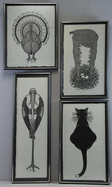 HNIZDOVSKY, Jacques. 4 Signed Woodcuts. (1 of 7)