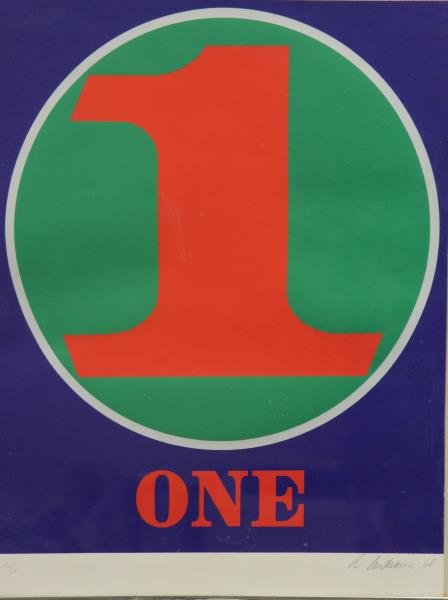 INDIANA, Robert. Silkscreen "No.1" From the (1 of 5)
