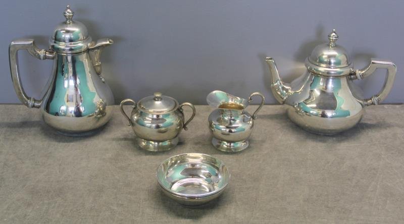 STERLING. Sanborns Mexican Silver Tea Service. (1 of 8)
