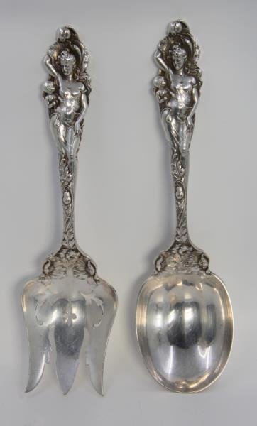 STERLING. Reed & Barton Love Disarmed Salad Set. (1 of 6)