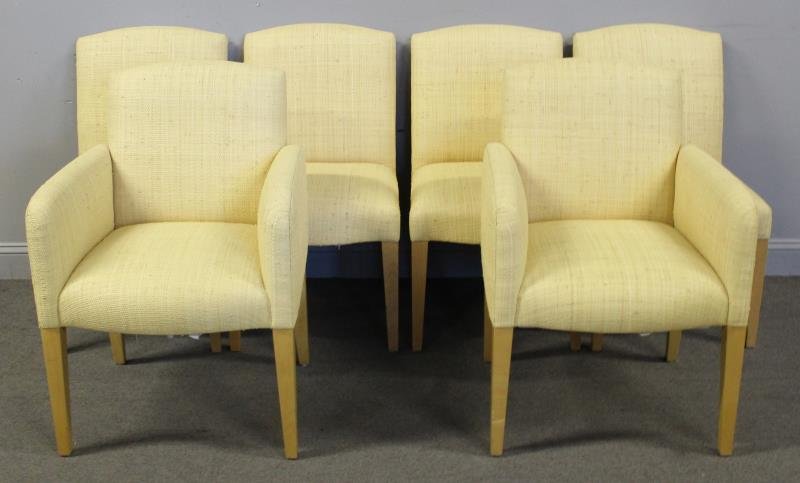 Set of 6 Donghia Plaza Chairs with Woven Seats. (1 of 5)