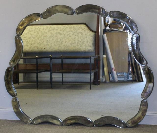 Art Deco Wall Mirror, (1 of 4)