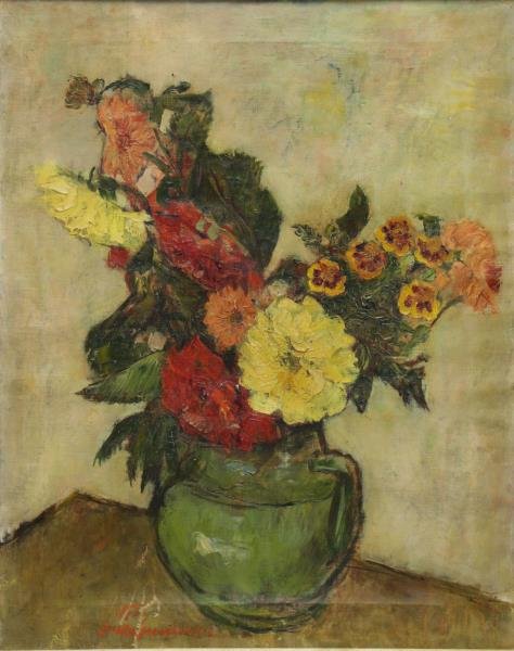 SIMKHOVITCH, Simka. Oil on Canvas "Autumn Flowers" (1 of 6)