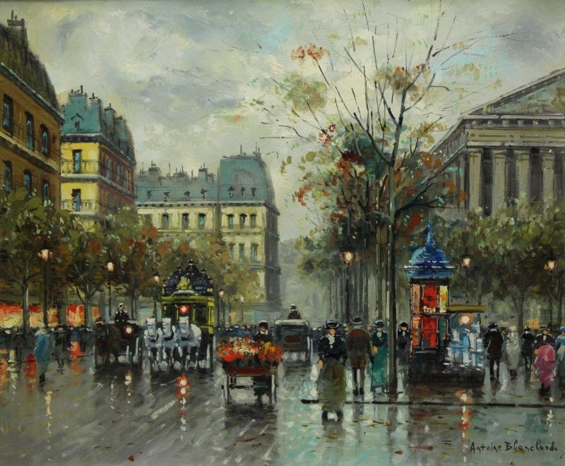 BLANCHARD, Antoine. Oil on Canvas. Parisian (1 of 6)