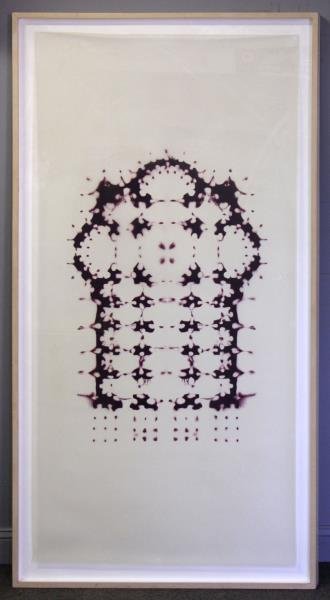 NEWKIRK, Kori. Chromogenic Print.: Not visibly signed. Kori Newkirk (African American, b. 1970). From a Manhattan, NYC storage unit. Dimensions: 73" high x 35.75" wide. Condition: Good, framed behind glass, not examined out of frame.