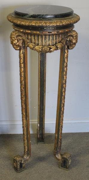 Antique Carved and Gilt Decorated Pedestal. (1 of 4)