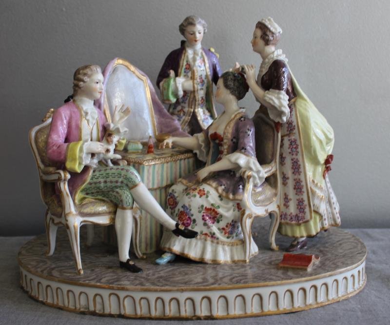 MEISSEN. Large Porcelain Figural Grouping. (1 of 8)