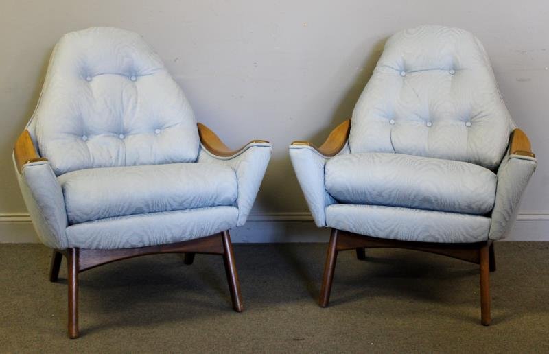 Midcentury Pair of Adrian Pearsall Lounge Chairs. (1 of 4)