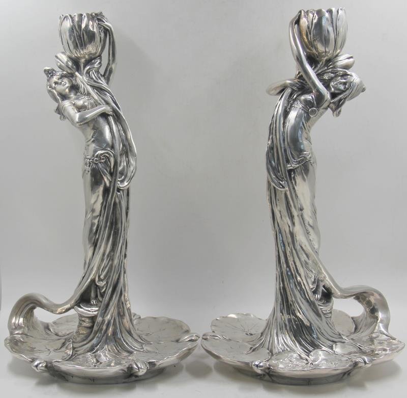 STERLING. Pair of Sterling Deposit Art Nouveau (1 of 10)