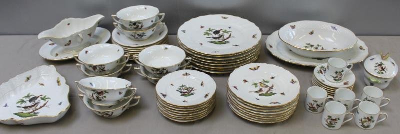 Herend Rothschild Bird Dinner Service for 8. (1 of 7)