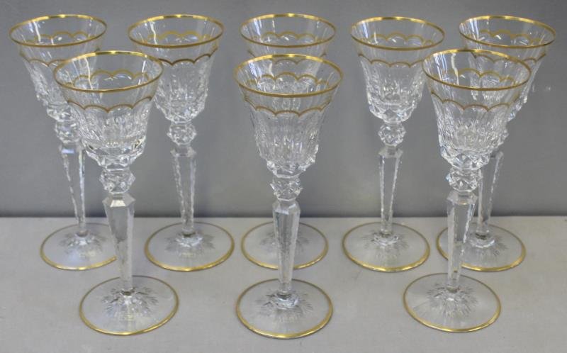 8 Magnificent St Louis "Excellence " Goblets .: Originally from the Helmsley estate sold at Christies NY . From an east 58 st NYC estate . Dimensions: 10.25"H Condition: good