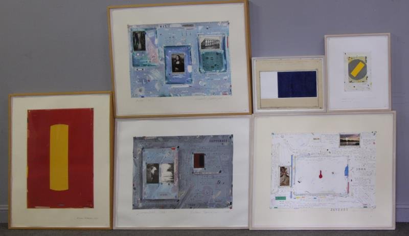 PETERSEN, Robert. Lot of 6 Mixed Media Drawings. (1 of 5)