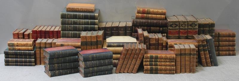 Large Group of Leather Bound Books (1 of 4)