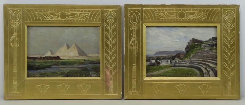 SOMERSET, Richard. Pair of Oils on Board. (1 of 10)