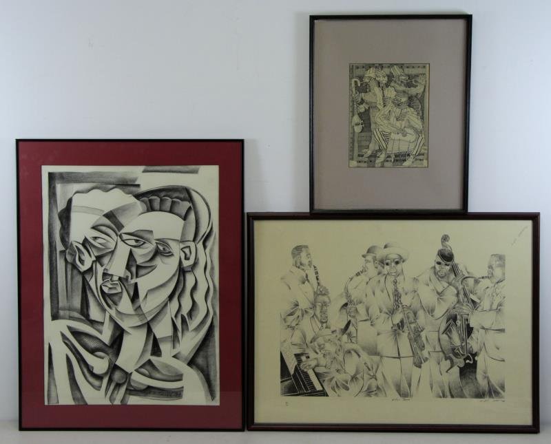 MCNEILL, Lloyd. Three Black and White Lithographs. (1 of 8)