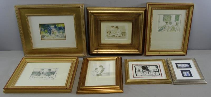 GISSON, Andre. 8 Small Watercolors (1 of 9)