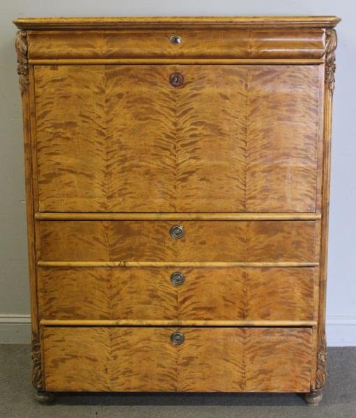 Antique Biedermeier Style Secretaire Abatant. (1 of 6)