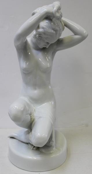 Herend. Artist Signed Porcelain Figure of a (1 of 7)