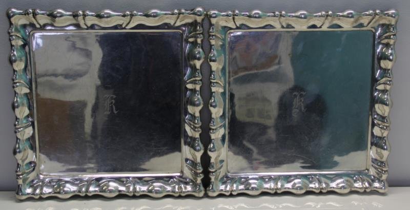 SILVER. Peruvian (?) Silver Tray Grouping. (1 of 5)