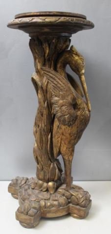Carved Giltwood Swan Form Pedestal. (1 of 6)