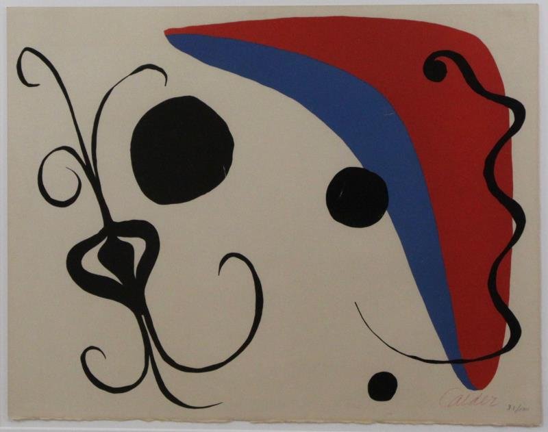 CALDER, Alexander. Lithograph. Untitled Abstract. (1 of 3)