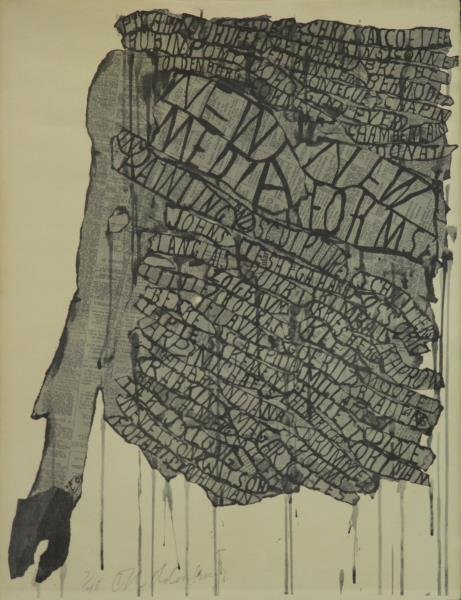 OLDENBURG, Claes. Offset Lithograph "New Media New (1 of 4)