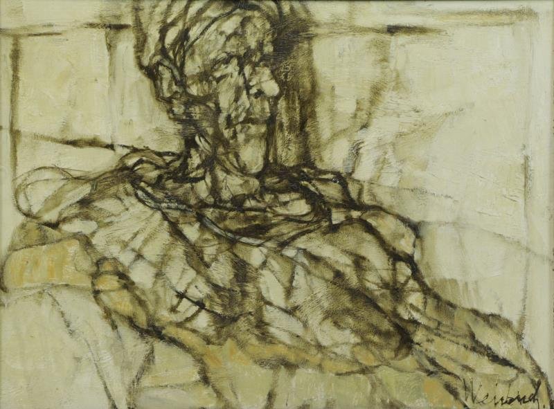 WEISBUCH, Claude. Oil on Canvas "Clown a la (1 of 7)