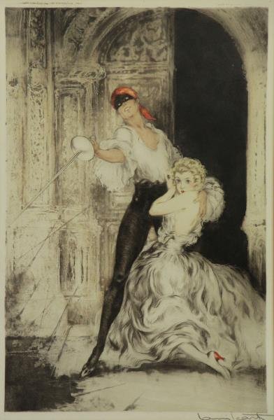 ICART, Louis. Etching "Don Juan" 1928. (1 of 5)