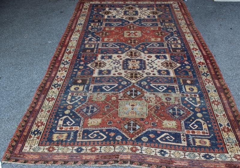 Antique handmade Tribal Carpet . (1 of 5)