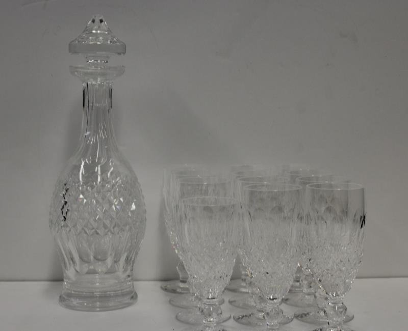 WATERFORD. Lot of Signed Stemware & a Decanter (1 of 2)