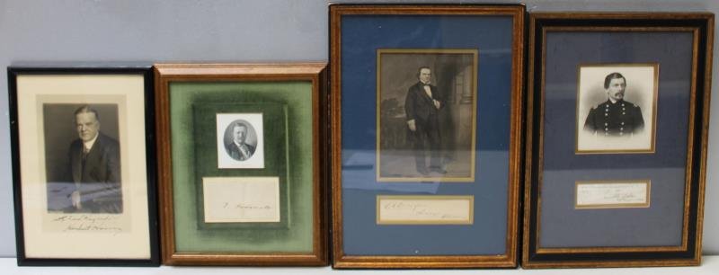 (Autographs) Group of four Political Signatures (1 of 9)