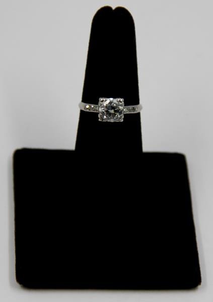 JEWELRY. Platinum and Diamond Engagement Ring. (1 of 5)