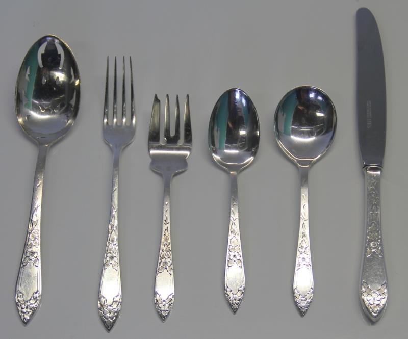 STERLING. Stieff 'Lady Claire' Flatware Service. (1 of 4)
