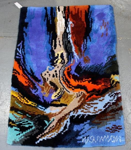 NIERMAN, Leonardo. Blue Modern Abstract Tapestry. (1 of 4)