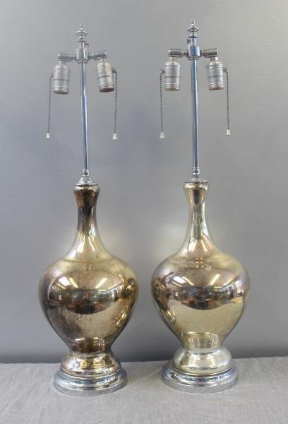 Pair Of Vintage Mercury Lamps: From a Harrison estate . Condition: good