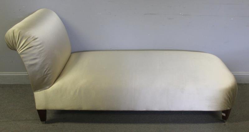 Vintage Silk Upholstered Chaise. (1 of 5)