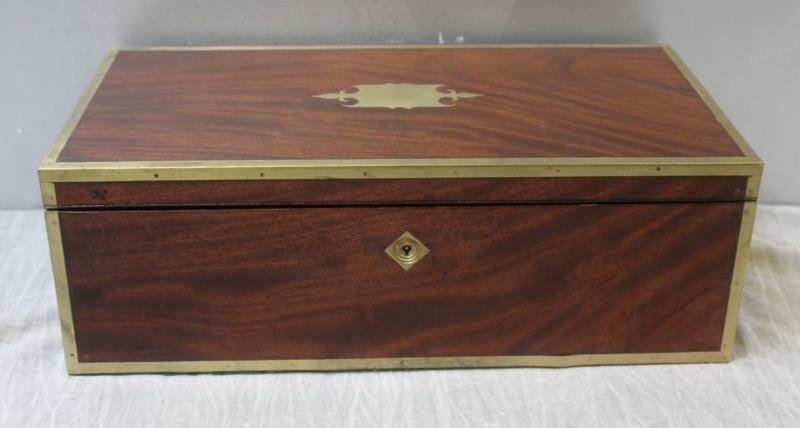 Regency Brass Mounted Mahogany Lap Desk. (1 of 7)