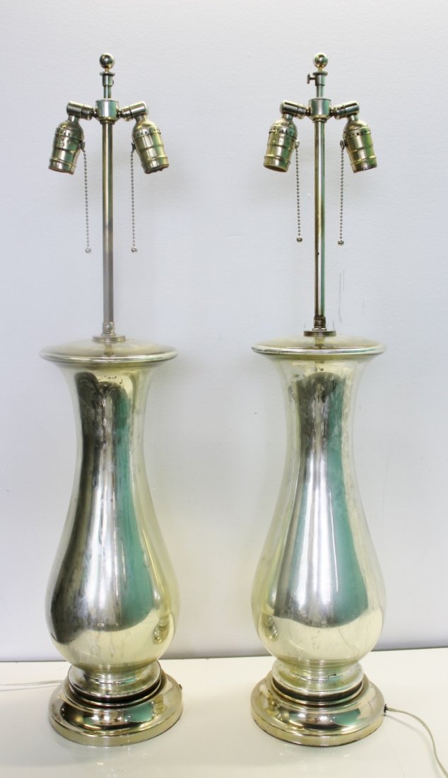Pair of Vintage Mercury Glass Table Lamps. (1 of 1)