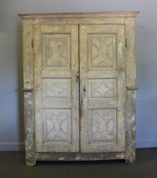 Distressed 18th C Two Piece Cabinet (1 of 6)