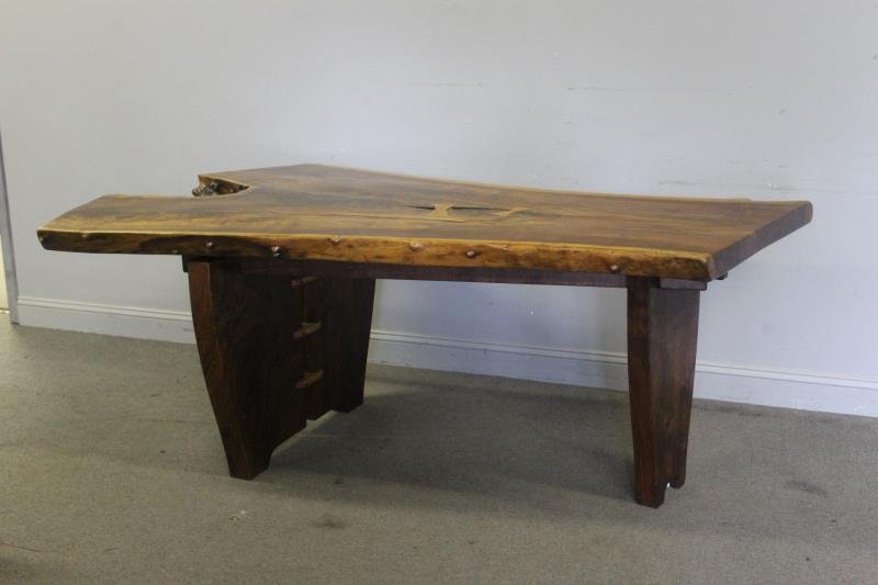 Modern Nakashima Style / Artisan Slab Top Table. (1 of 5)