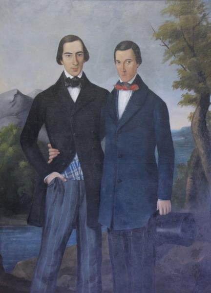 Large Signed 19th C. Oil on Canvas. Portrait of (1 of 8)