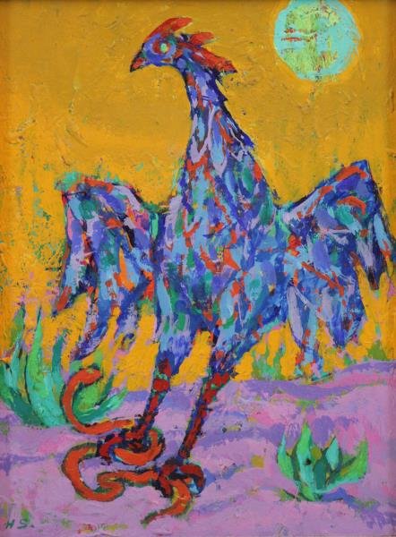 STERNBERG, Harry. Oil on Board "Desertscape #2". (1 of 5)