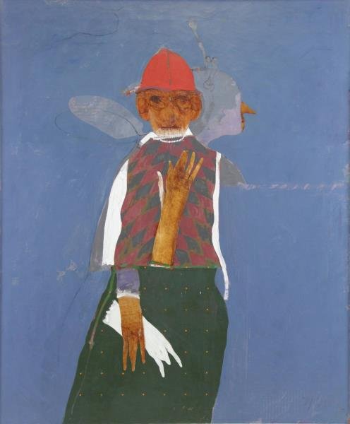 MARX, Robert. Oil on Canvas "Companion" 1989. (1 of 6)