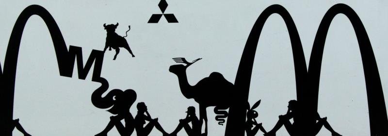 HESS, Nic. Vinyl (?) on Painted Aluminum. Untitled (1 of 6)