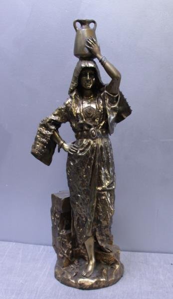 LEROUX, G. Gilt Bronze "Rebecca at The Well". (1 of 9)