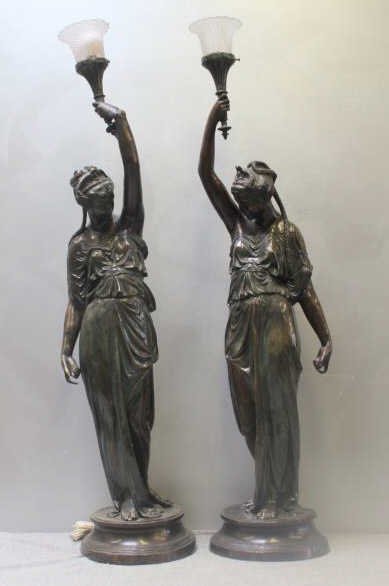 Pair of Impressive and Large Antique Bronze (1 of 9)