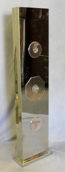 Art Deco Silvered Metal-Mounted Chrome Floor (1 of 4)