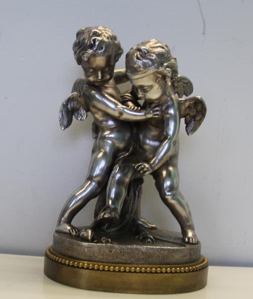 Louis XV Style Silvered Bronze Cherub Grouping (1 of 7)
