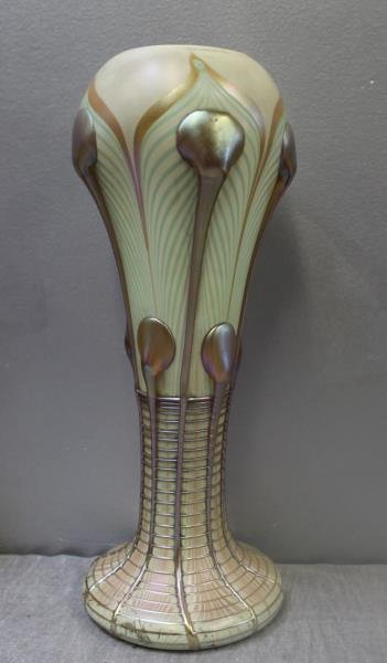Signed Quezal Art Glass Vase (1 of 4)