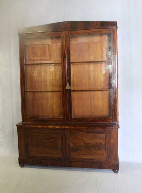 19th Century 2 Piece Mahogany Bookcase. (1 of 8)